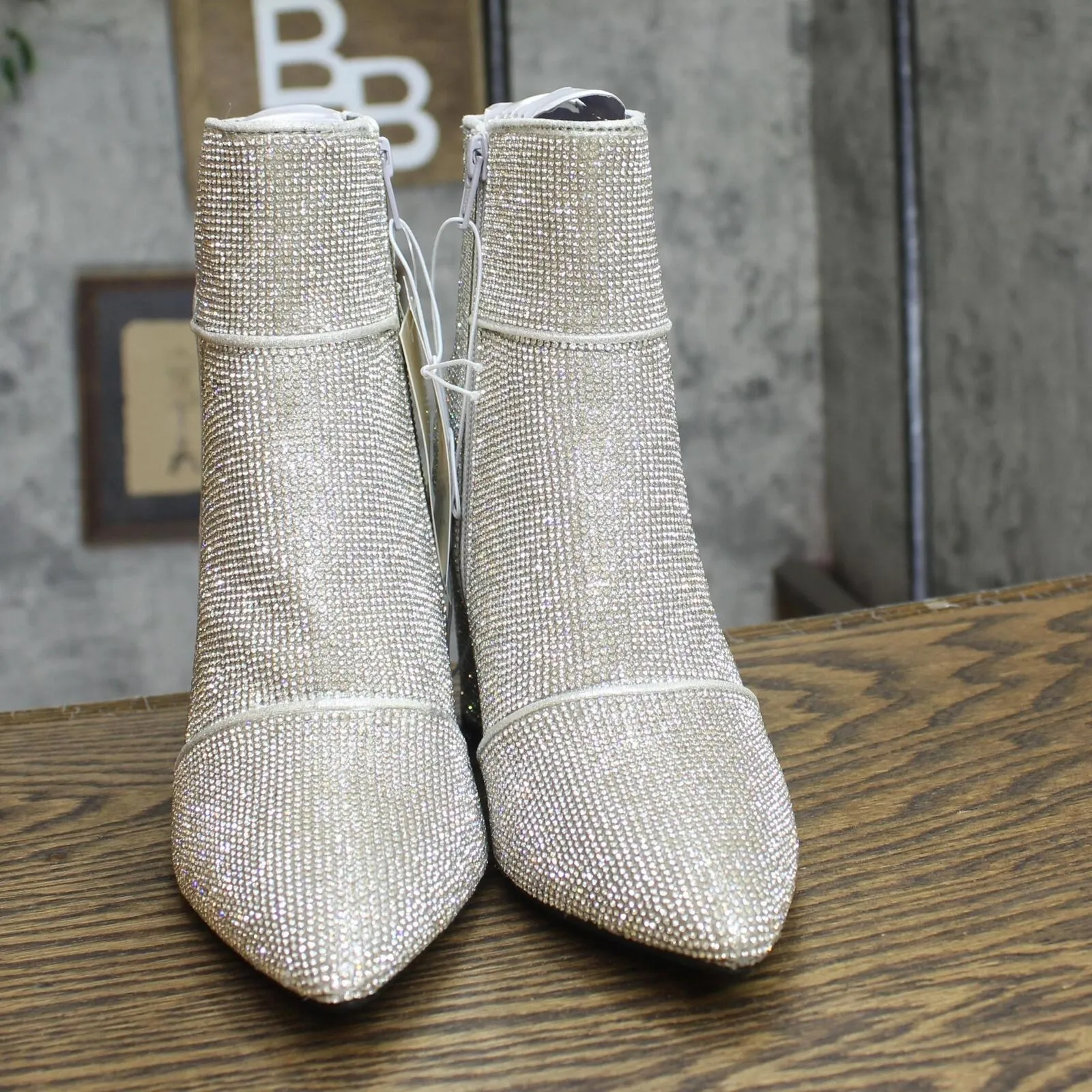 A New Day Womens Cailin Ankle Boots 90511490 Silver Gray 6M
