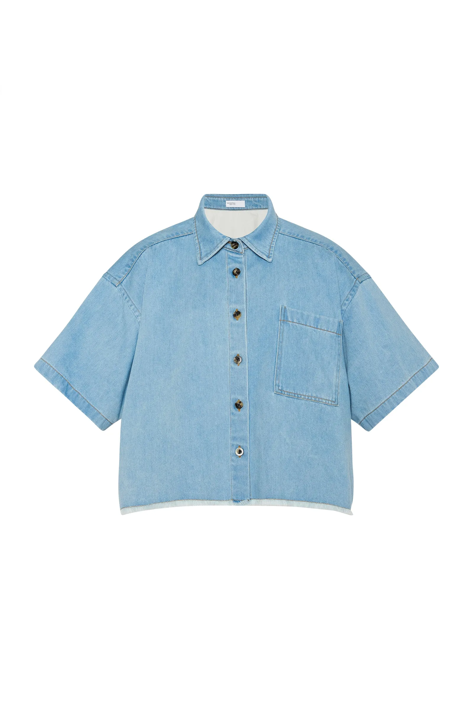 Cropped Denim Shirt